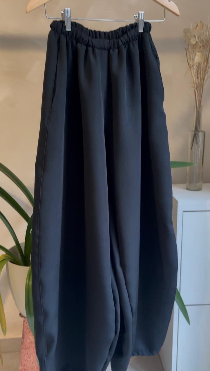 PANTALON BALLON BAGGY SASTRERO NEGRO