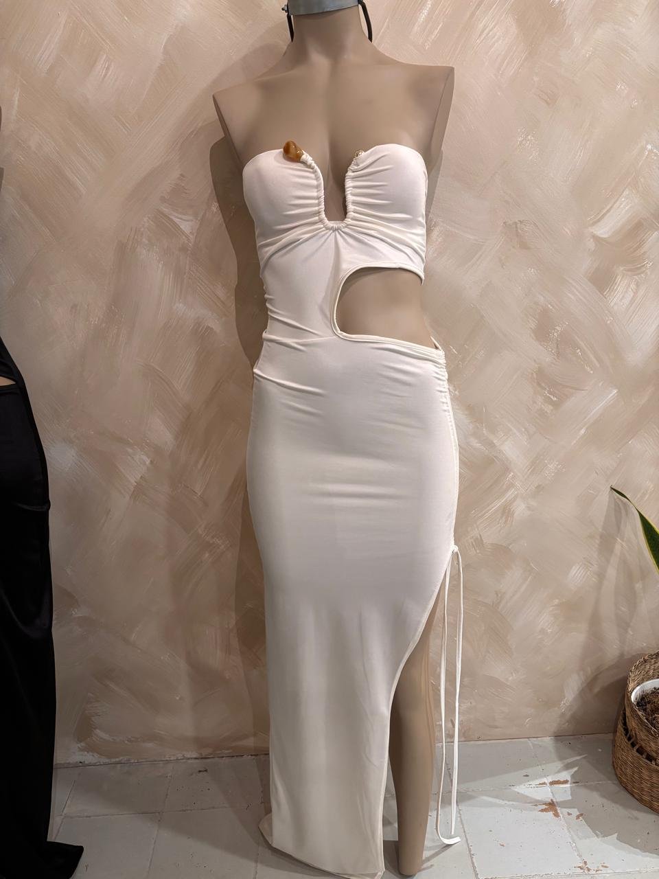 Vestido Lycra Blanco straples