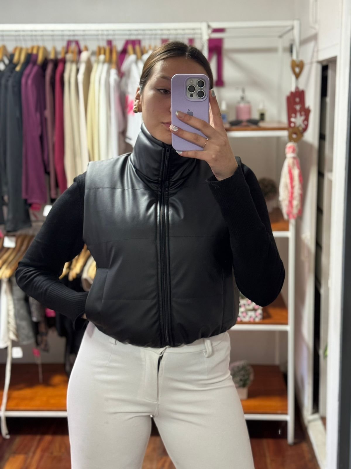 Chaleco puffer negro cod 001-1